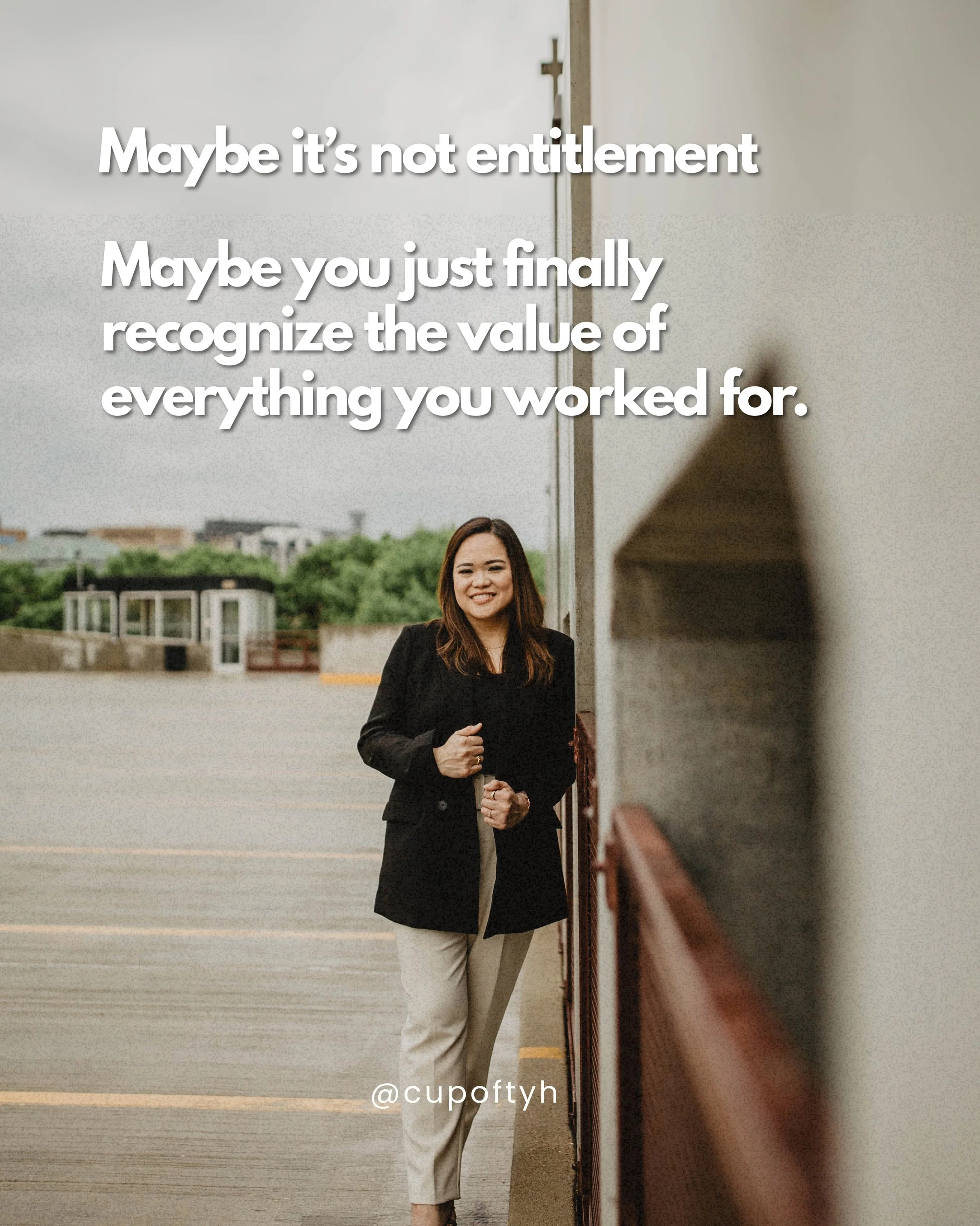 Maybe it&rsquo;s not entitlement.

Maybe it&rsquo;s the result of years of hard work, quiet sacrifices, consistency, experience, and growth.

The late nights no one saw. The pressure you learned to carry gracefully. The lessons that came from failure