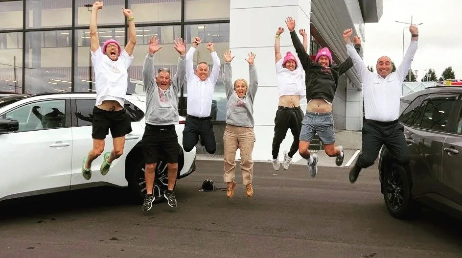 A giant, jumping THANK YOU to Spencer and the entire team at @airport.toyota for 9 years of unwavering support for Live for Lily, the Ride for Lily and the Butterfly Ball. 

The support provided makes the ride possible each year and we truly apprecia