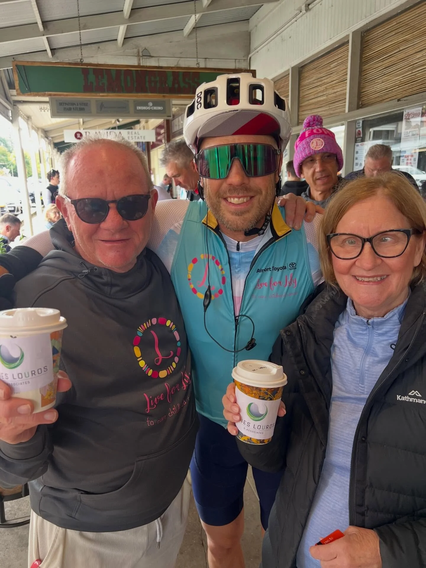 Thank you to Ryan, Lauren and the team at @joneslouros for today&rsquo;s coffee stop at Beechworth!! A solid morning climb out of Wodonga and a delicious coffee &amp; muffin to refuel! ☕️ 🍰