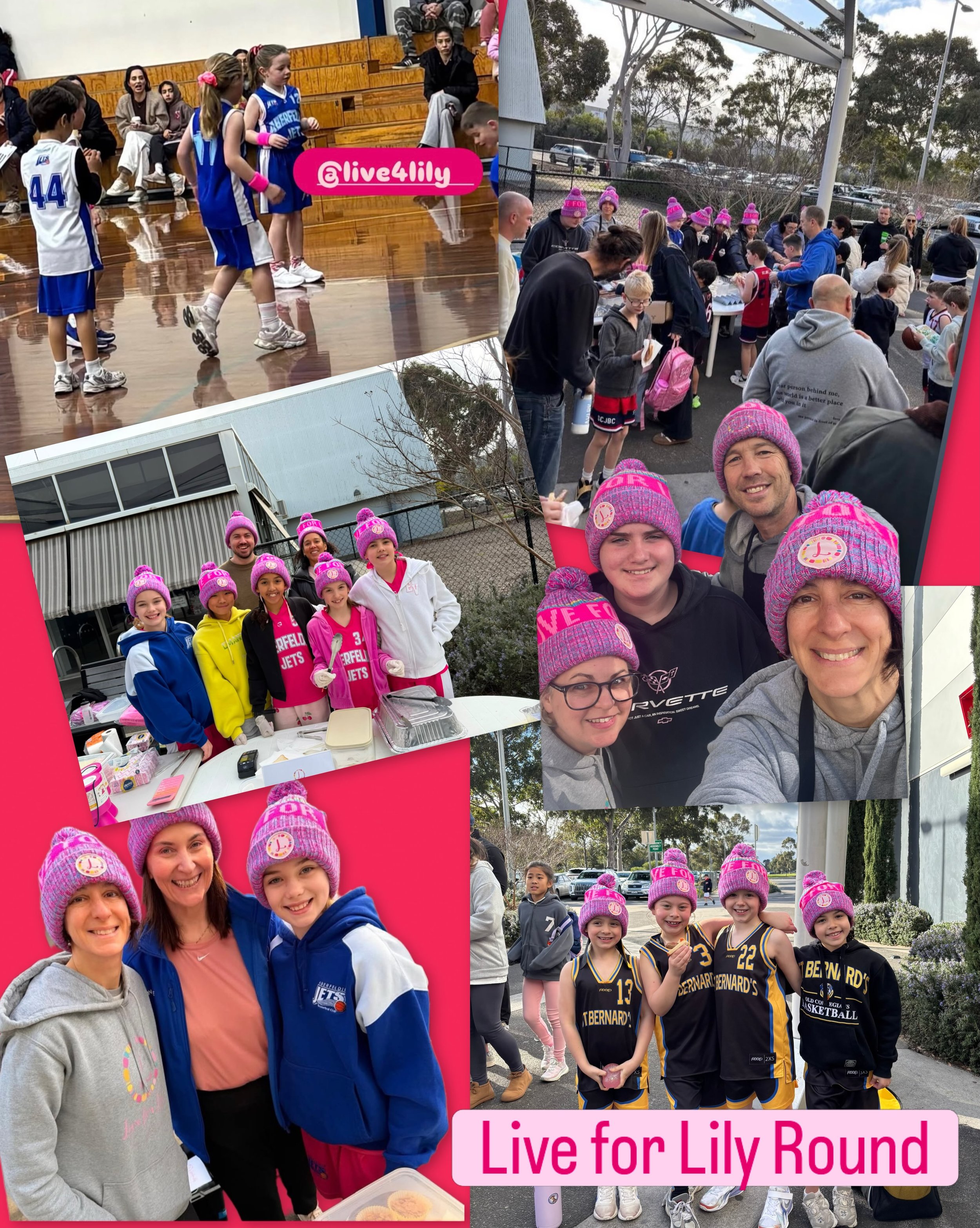 So amazing to see all the pink wristbands, beanies and support for the Live for Lily round of basketball!  Lily loved playing basketball and it is so special to see her being remembered on the courts!  Thank you to the amazing kids and parents for he