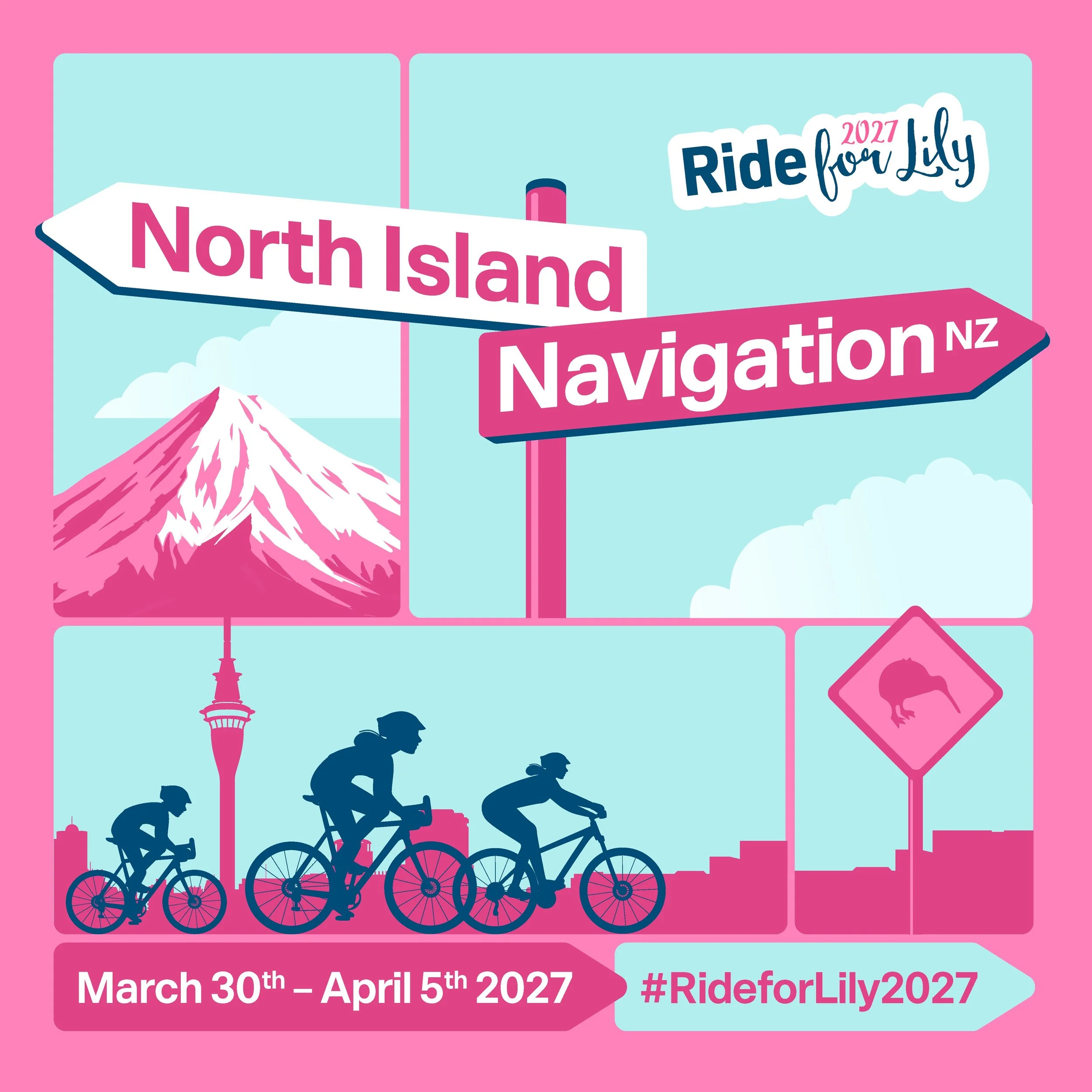 It is just 5 months until the 2027 Ride for Lily heads off to tackle 1000km through the North Island of NZ! Training has begun, fundraising is kicking off and the crew is getting ready to tackle the massive ride to support childhood cancer research a