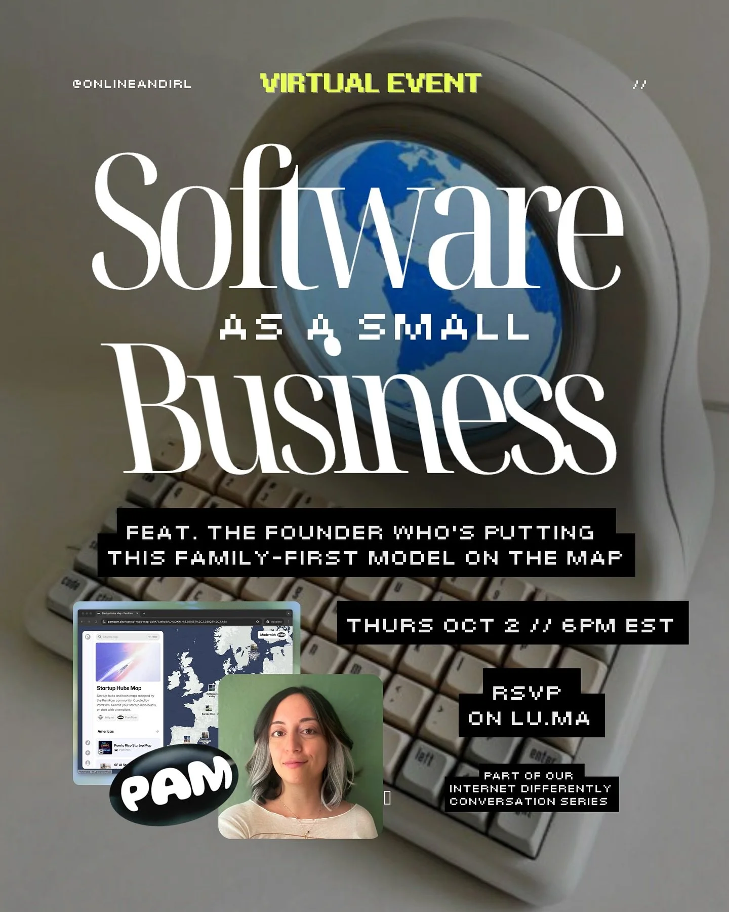 The tech world makes it seem like we need to be like Big Tech and scale fast, but what if there&rsquo;s another option that nobody&rsquo;s talking about?

This Thursday Oct 2nd, we&rsquo;ll be talking to  Helena Jaramillo, co-founder of @pampam_city 