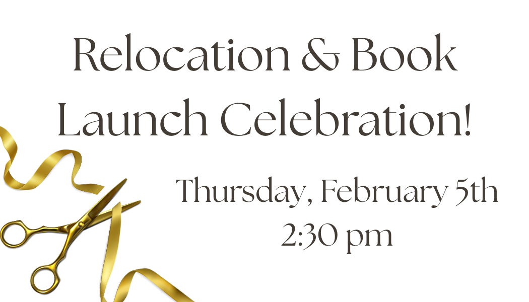 Relocation and Book Launch Celebration!!