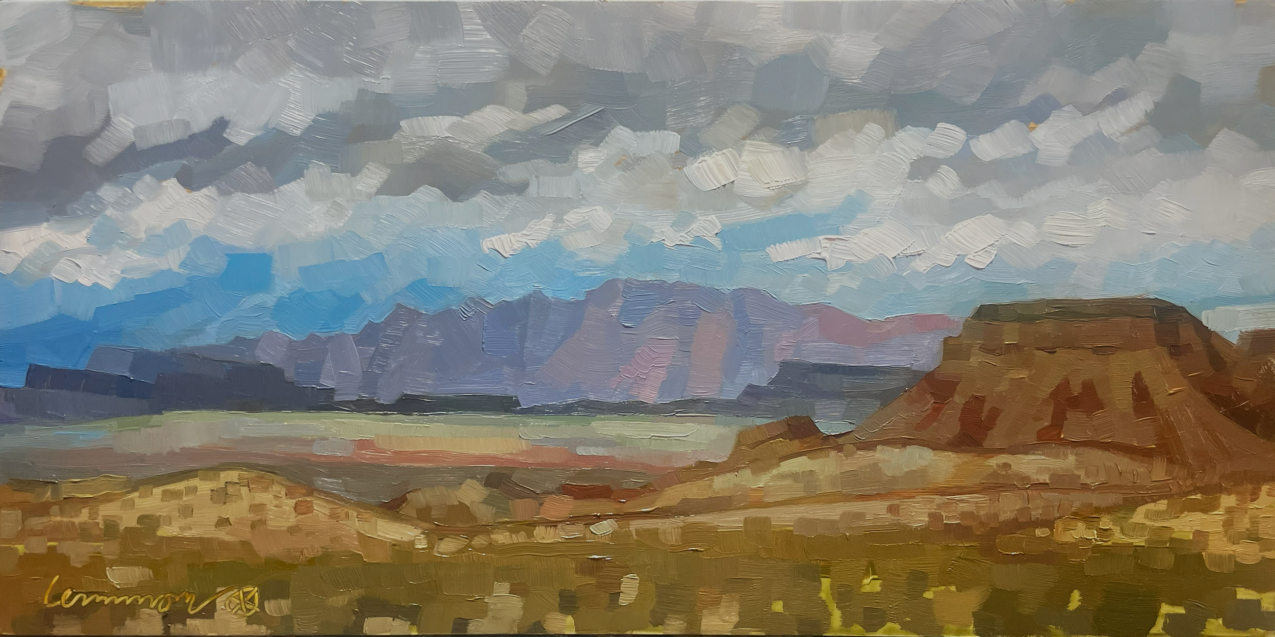 Littlefield Study, 6" X 12", oil on canvas, 2026