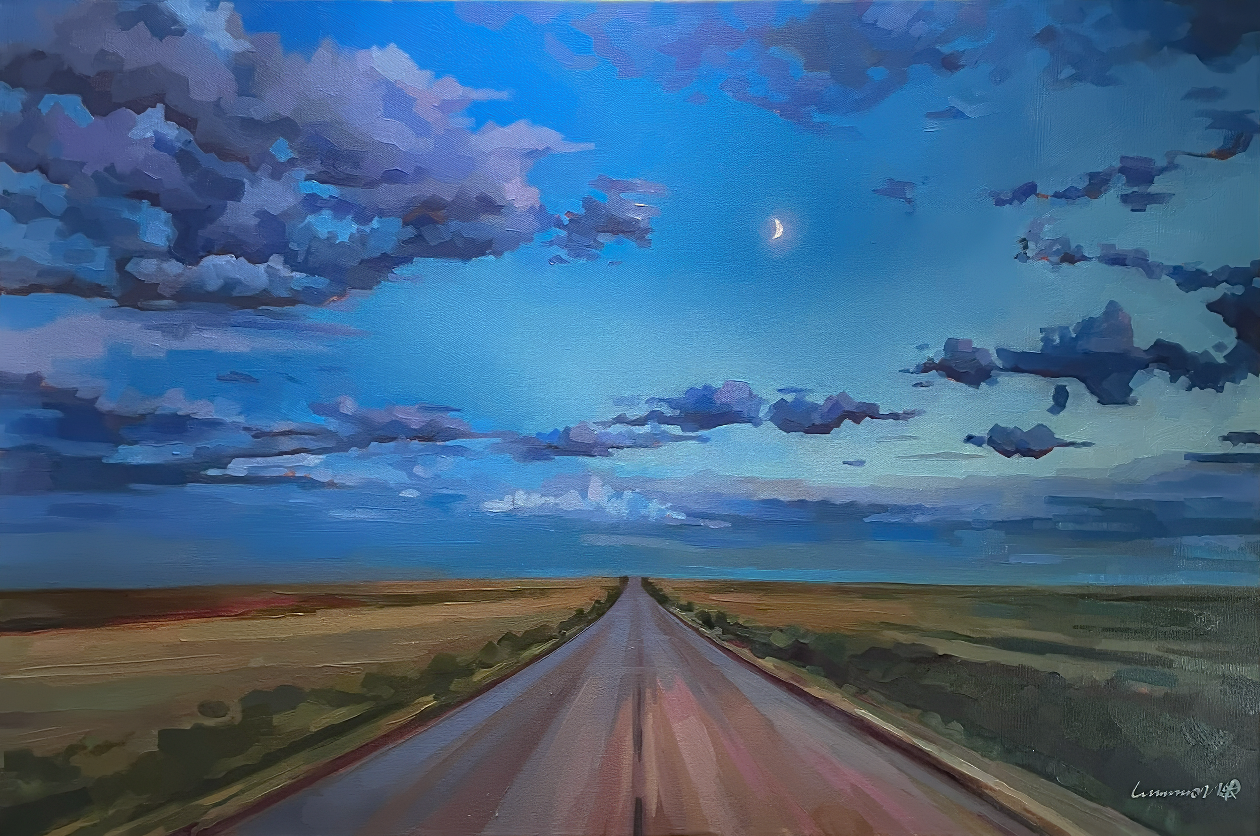 Genoa August 2024, 24" X 36", Oil on Canvas, 2026