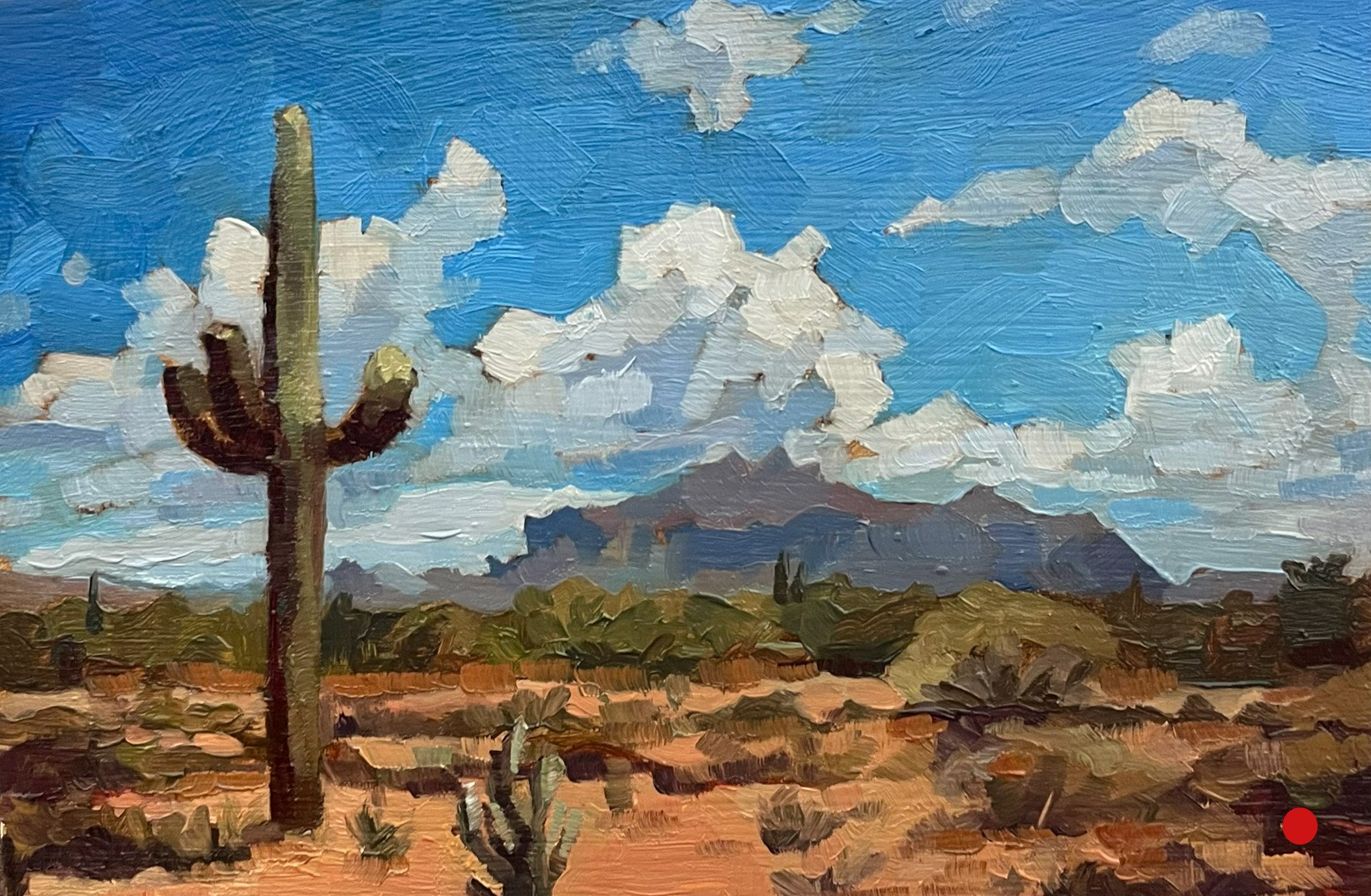 Cactus #1, 5" X 7", Oil on Panel, 2025