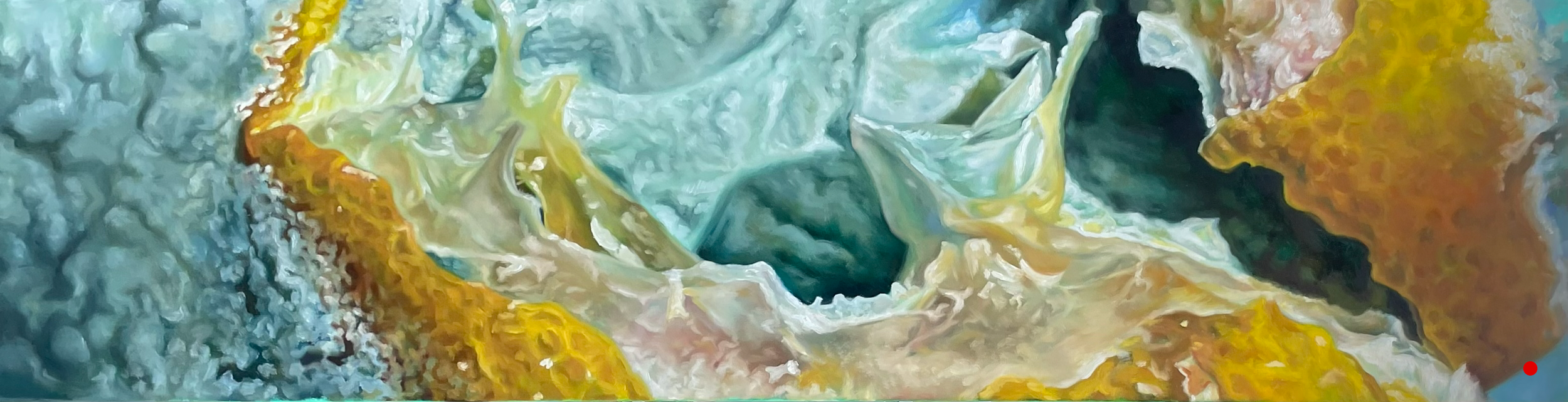 Lemmon Green, 30 cm X 120 cm, oil on canvas, 2024