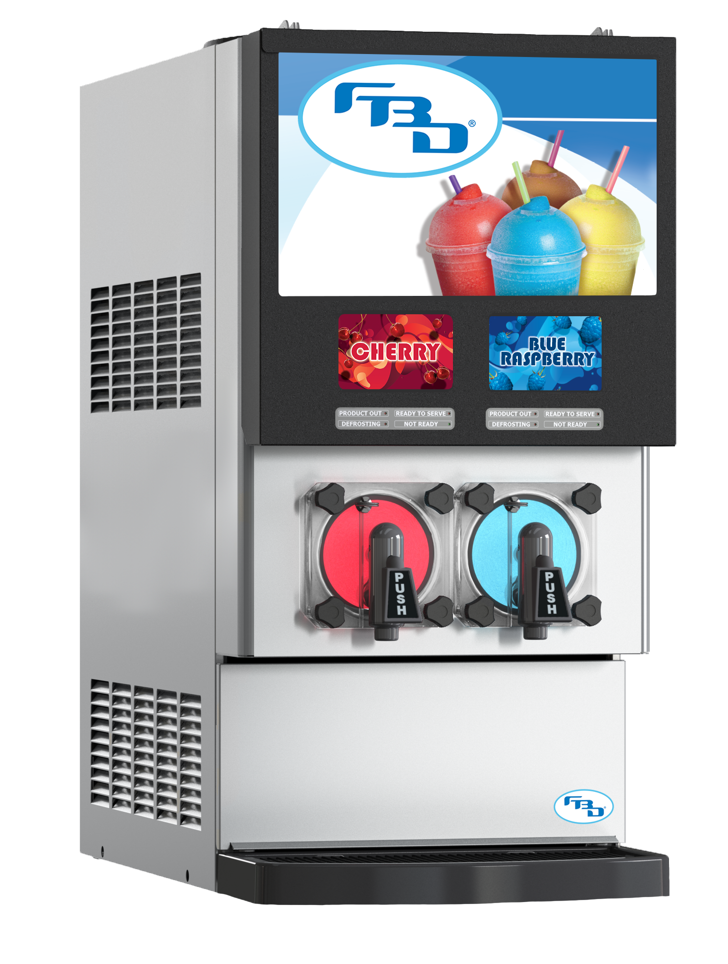Brand New FBD 772 Double Flavor Carbonated Slushy Machine - 220V Countertop, Model 772‐611‐0010