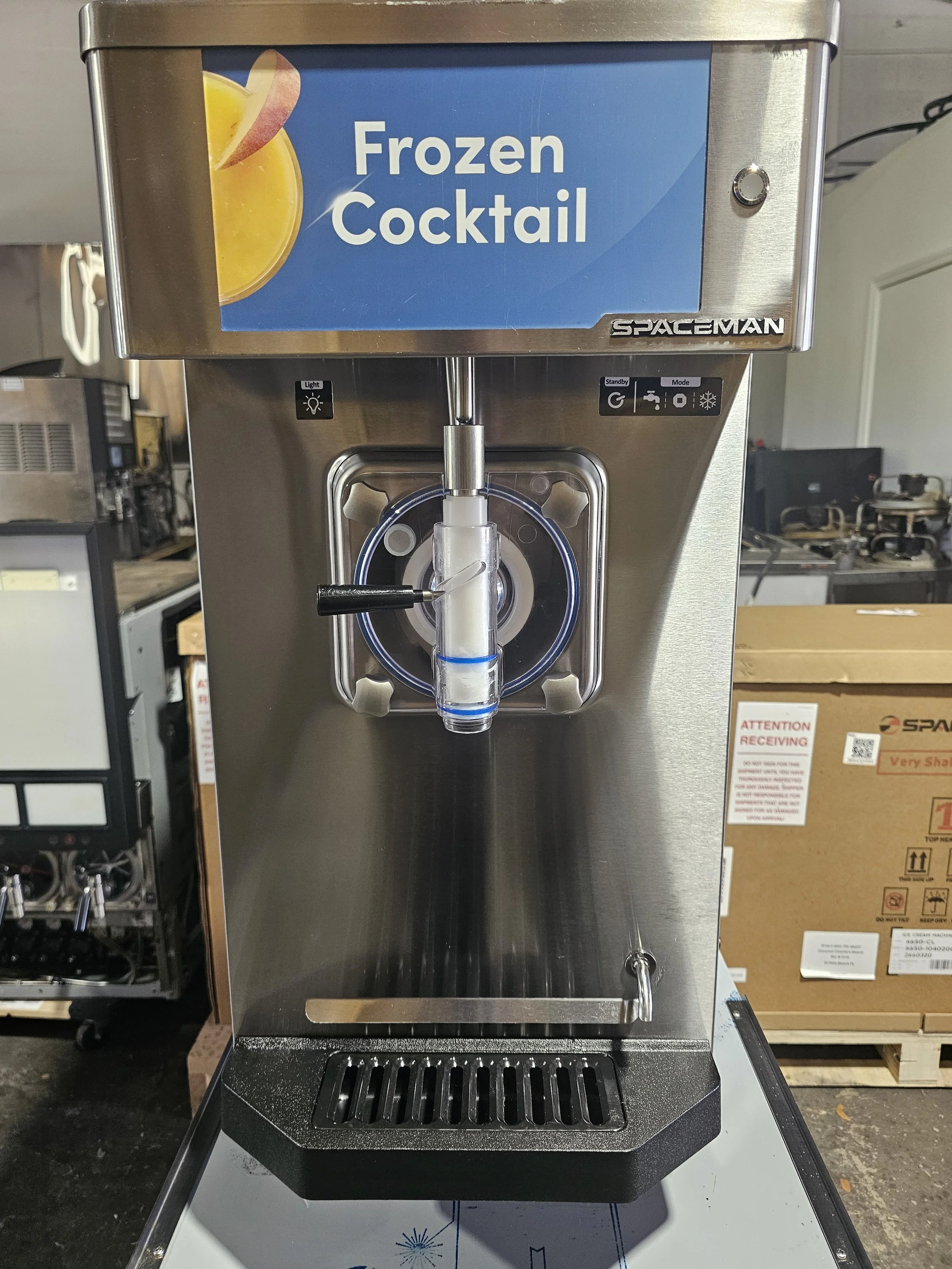 Brand New Scratch & Dent Spaceman 6650-CL Single Flavor Slushy, Margarita, & Frozen Drink Machine 110V With Cart Option