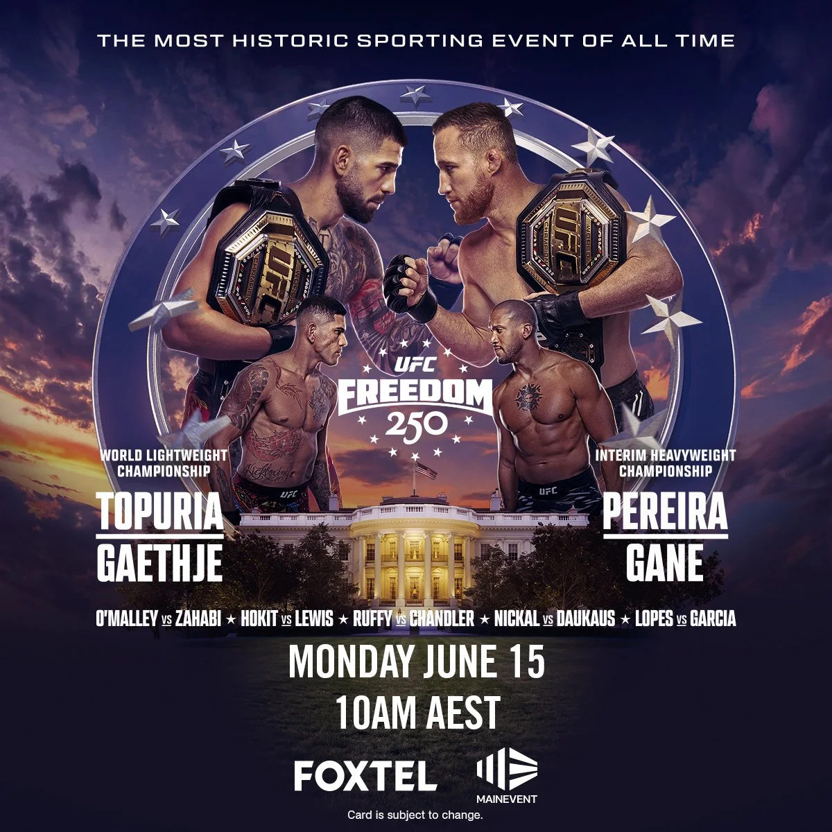 UFC Freedom 250 | 15 June