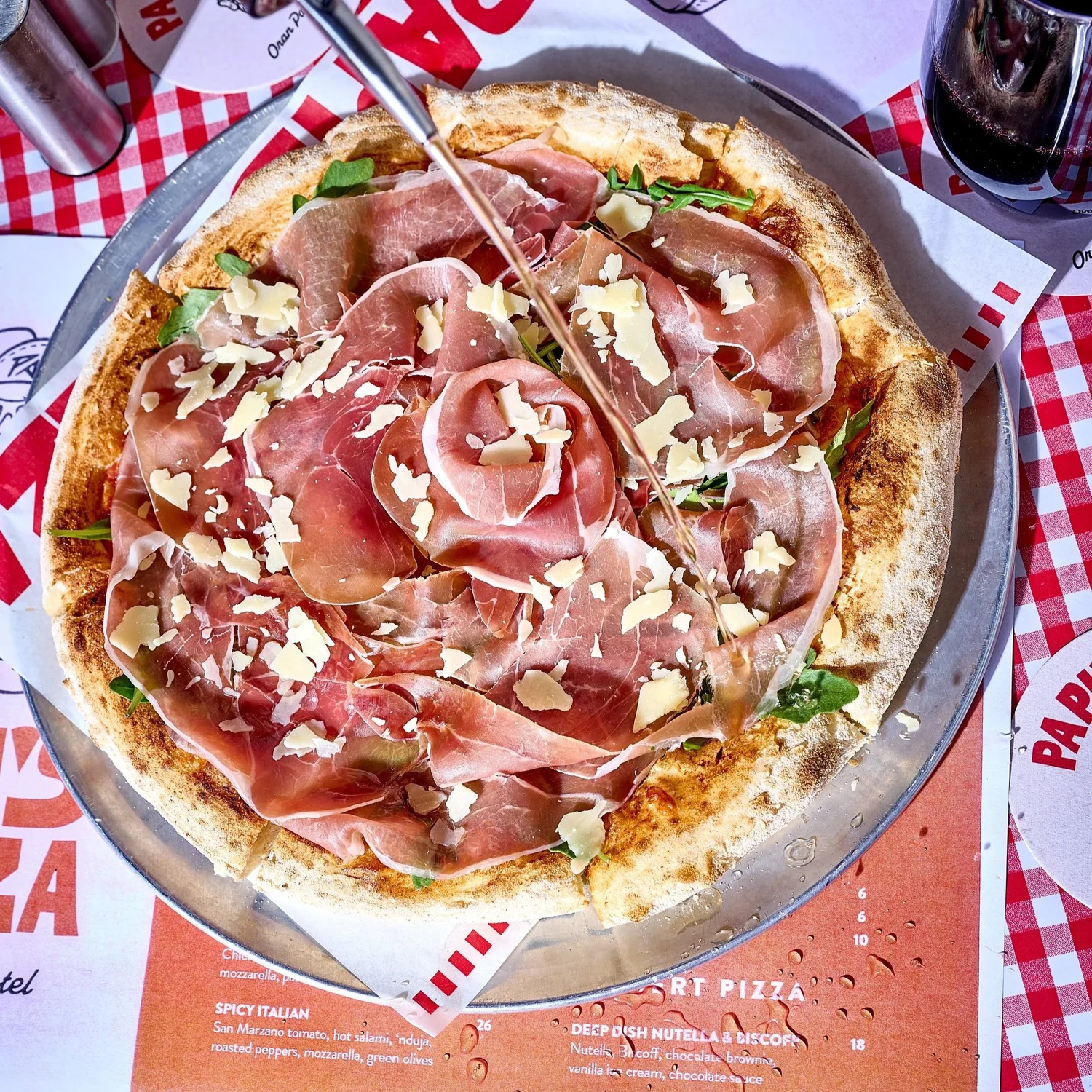 Freshly prepared Papi’s pizza at Oran Park Hotel.