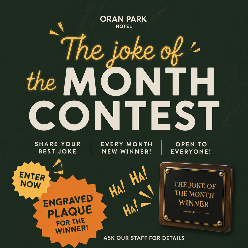 Oran Park Hotel Joke of the Month contest artwork.