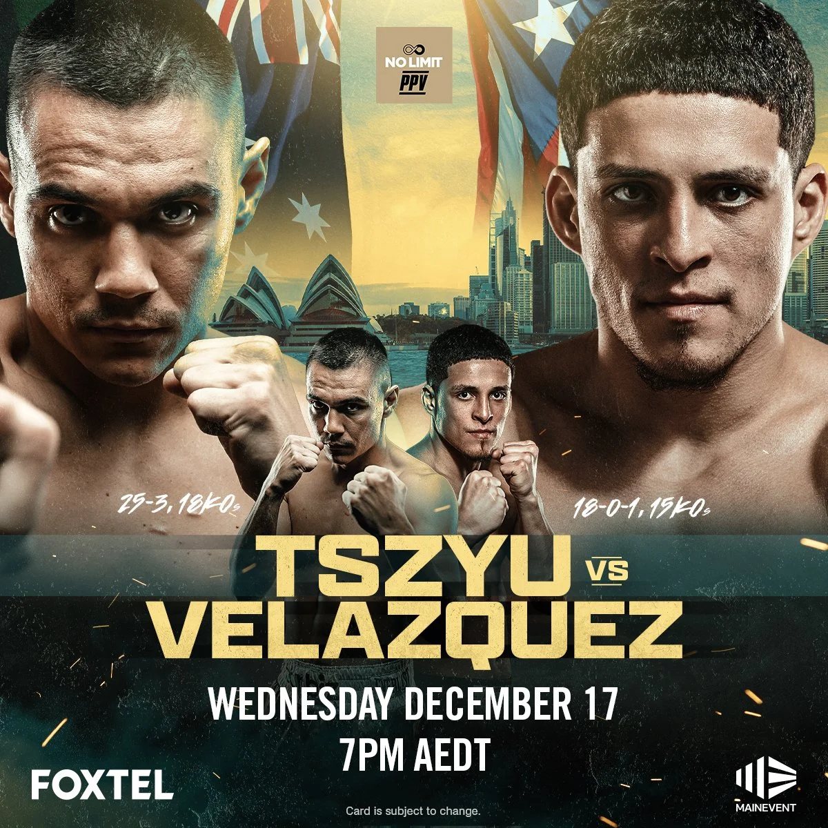 Tszyu v Velazquez | 17 Dec