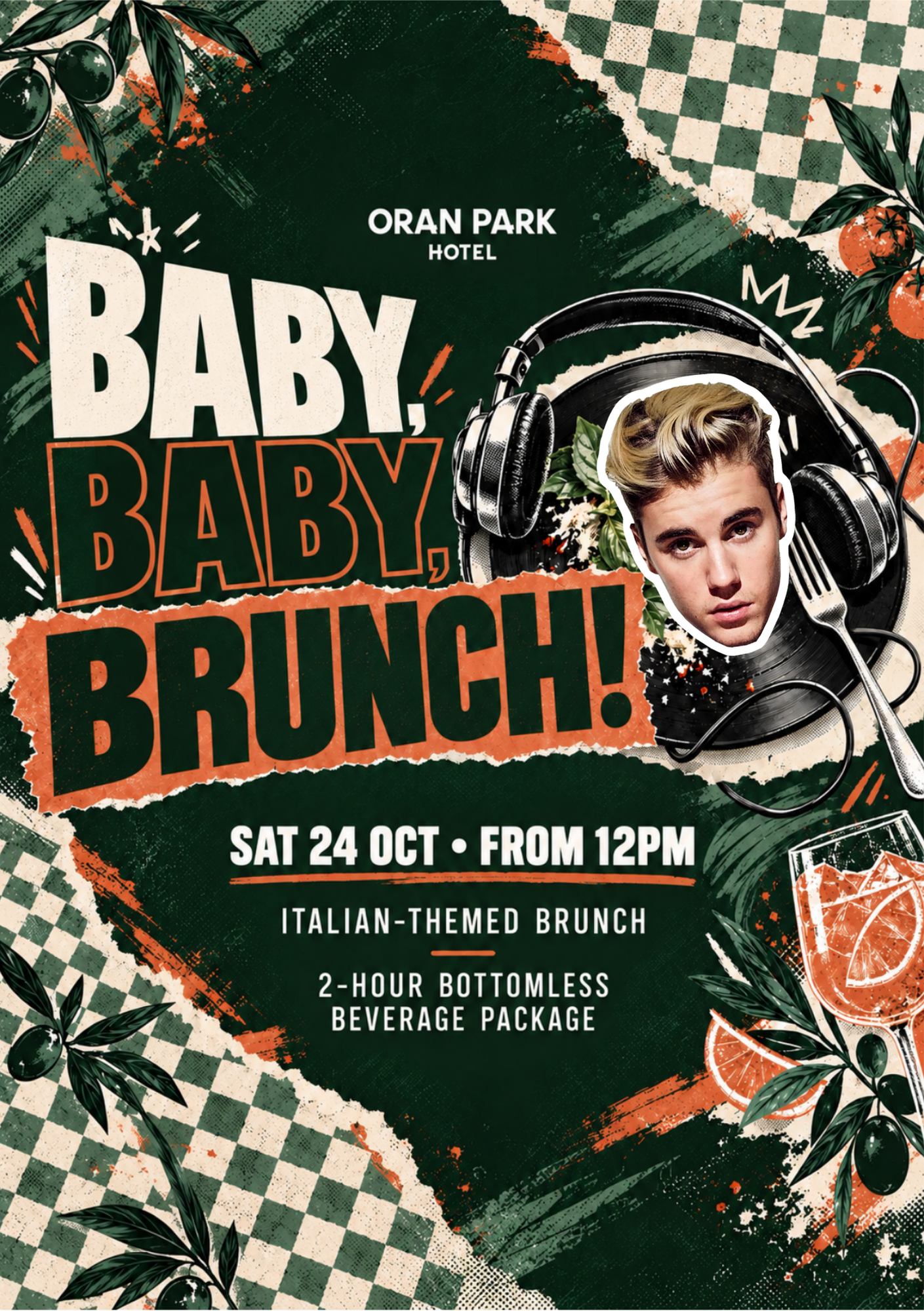 Baby Baby Brunch — Justin Bieber themed brunch at Oran Park Hotel, Saturday 24 October