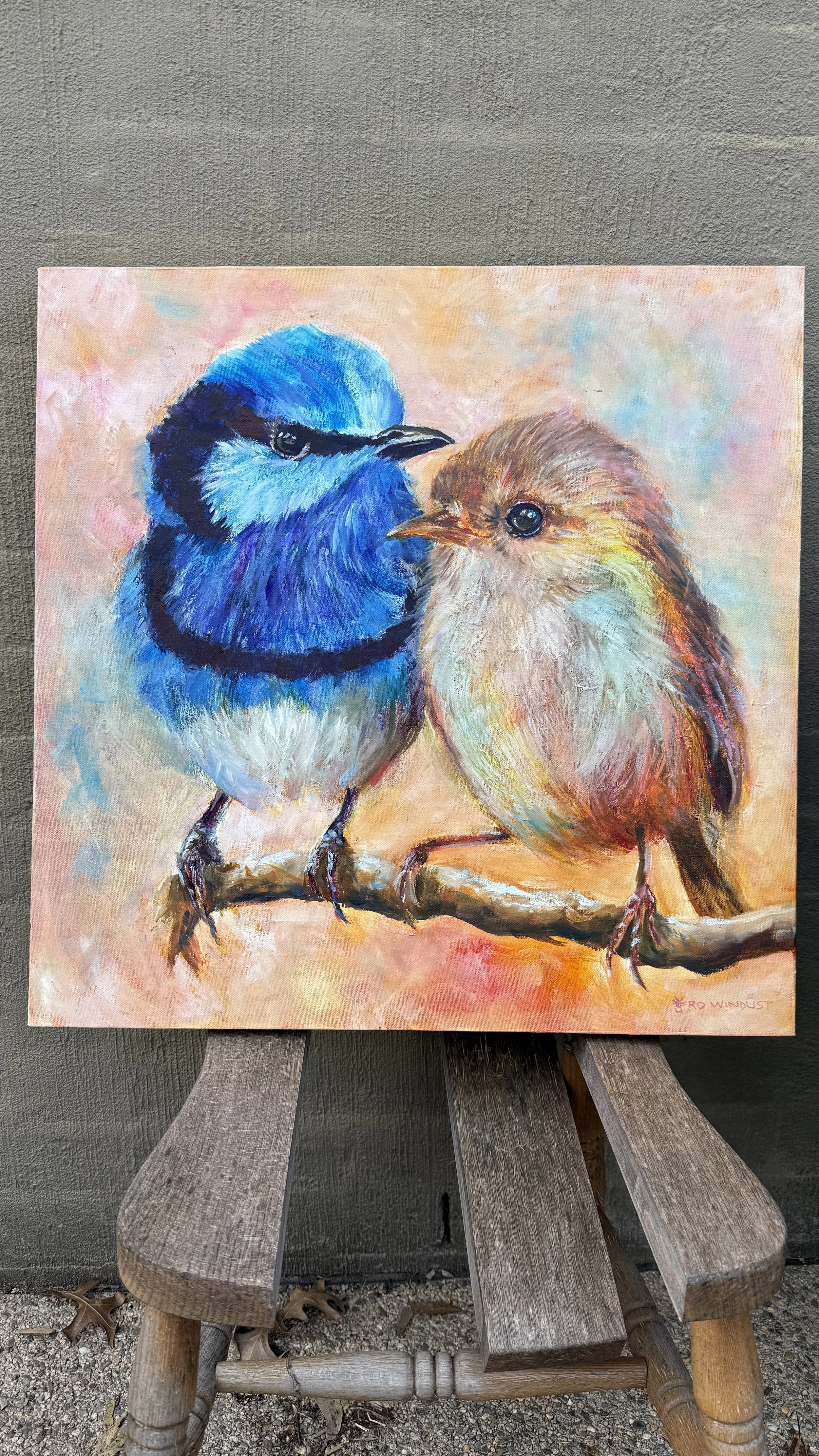Blue Suits You - Fairy Wren Painting