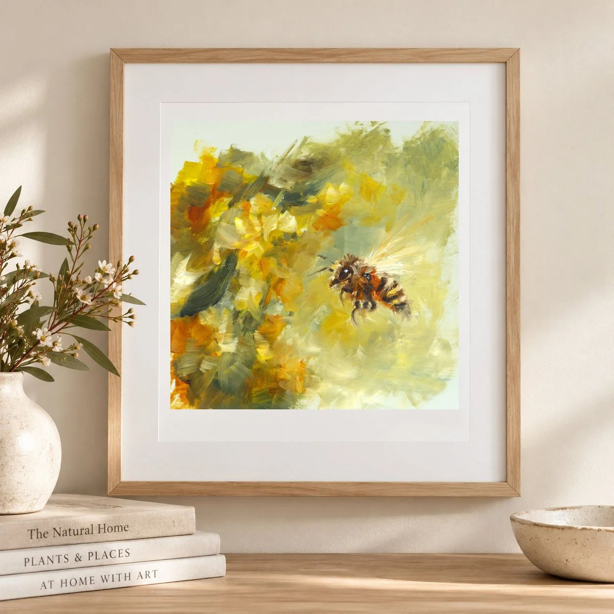 Wattle Bee Fine Art Print Room Mockup.jpg