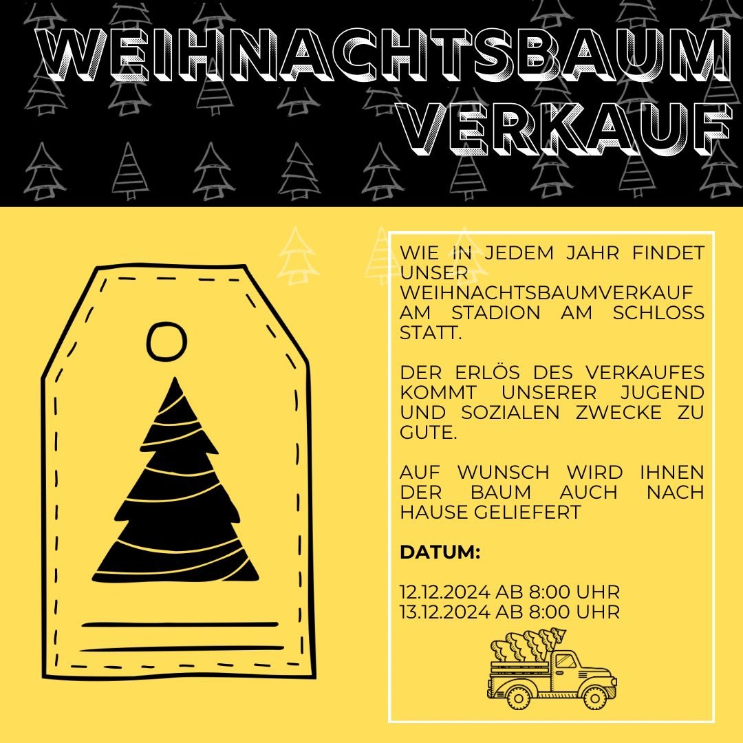 Weihnachtsbaumverkauf

Wie in jedem Jahr findet auch dieses Jahr unser Weihnachtsbaumverkauf statt. Kommt vorbei und kauft euch einen Baum. Der Erl&ouml;s geht zu beiden teilen an die Jugend und einem sozialen Zweck. 🎄

#christmastree #weihnachtsbau