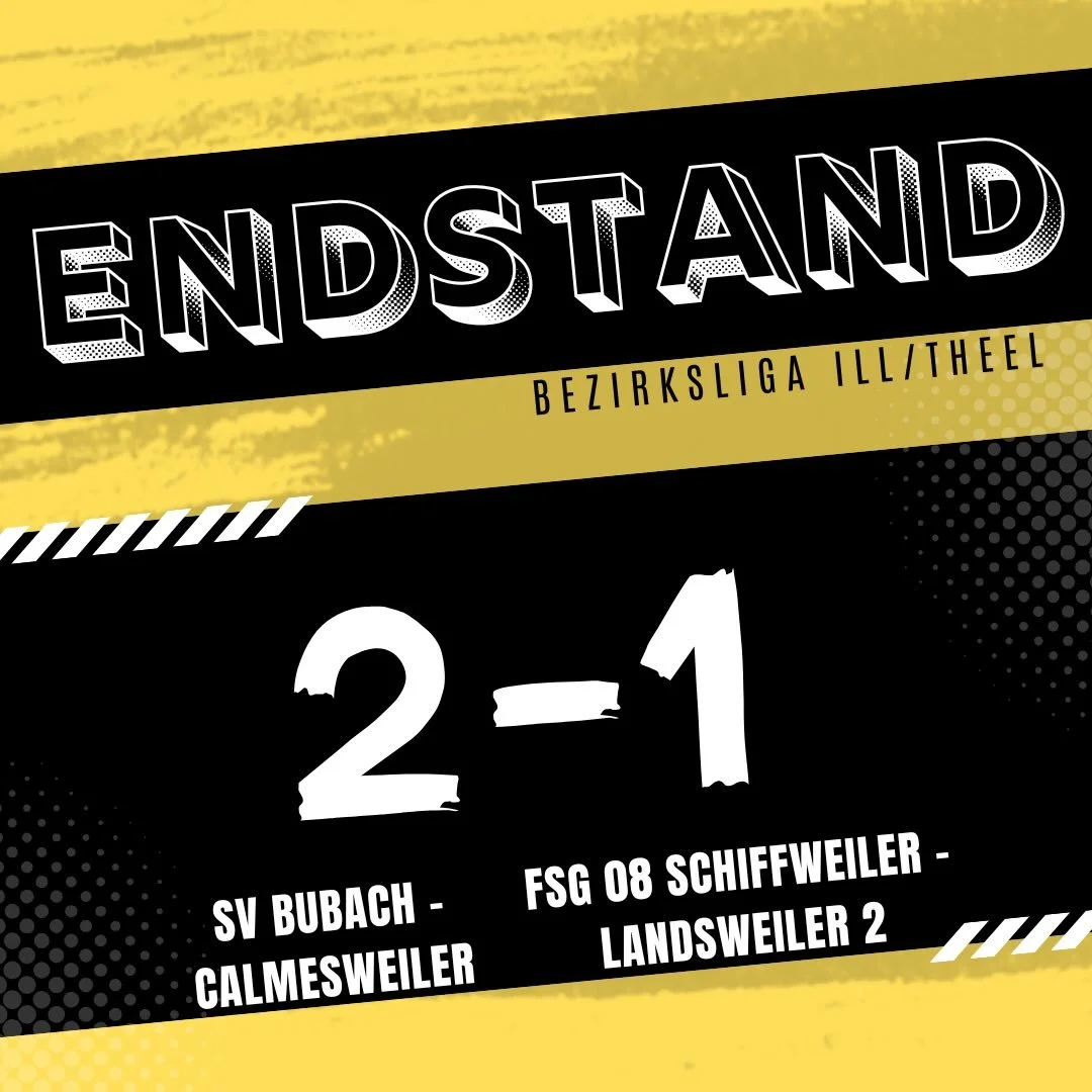 Heimsieg gegen FSG Schiffweiler Landsweiler

Wir gewinnen gegen die FSG Schiffweiler Landsweiler mit 2:1.
Man kam gut in die Partie und konnte nach 12 Minuten durch Angelos nach einem Eckball in F&uuml;hrung gehen. Bis zur Halbzeit hatte man noch vie