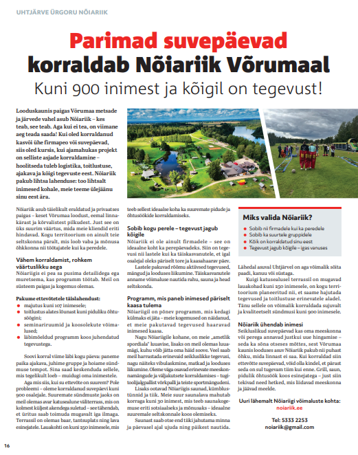 Parimad suvepäevad korraldab Nõiariik Võrumaal