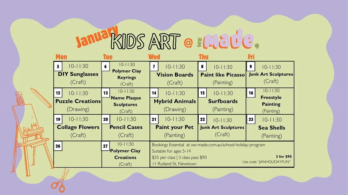 JANUARY let&rsquo;s gooooo!
Head to the school holiday program page on our website to book and I promise we will have a blast 💥 
Use code JANHOLIDAYFUN to get 3 classes for $90