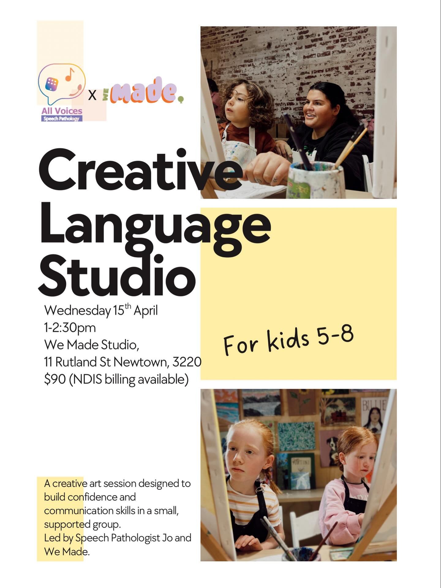 Our third &amp; final collaboration session for these school holidays is with Jo from @allvoicesspeechpathology. She&rsquo;s a powerhouse of knowledge and an incredible advocate for all kids.
This session has been thoughtfully planned to bring out th