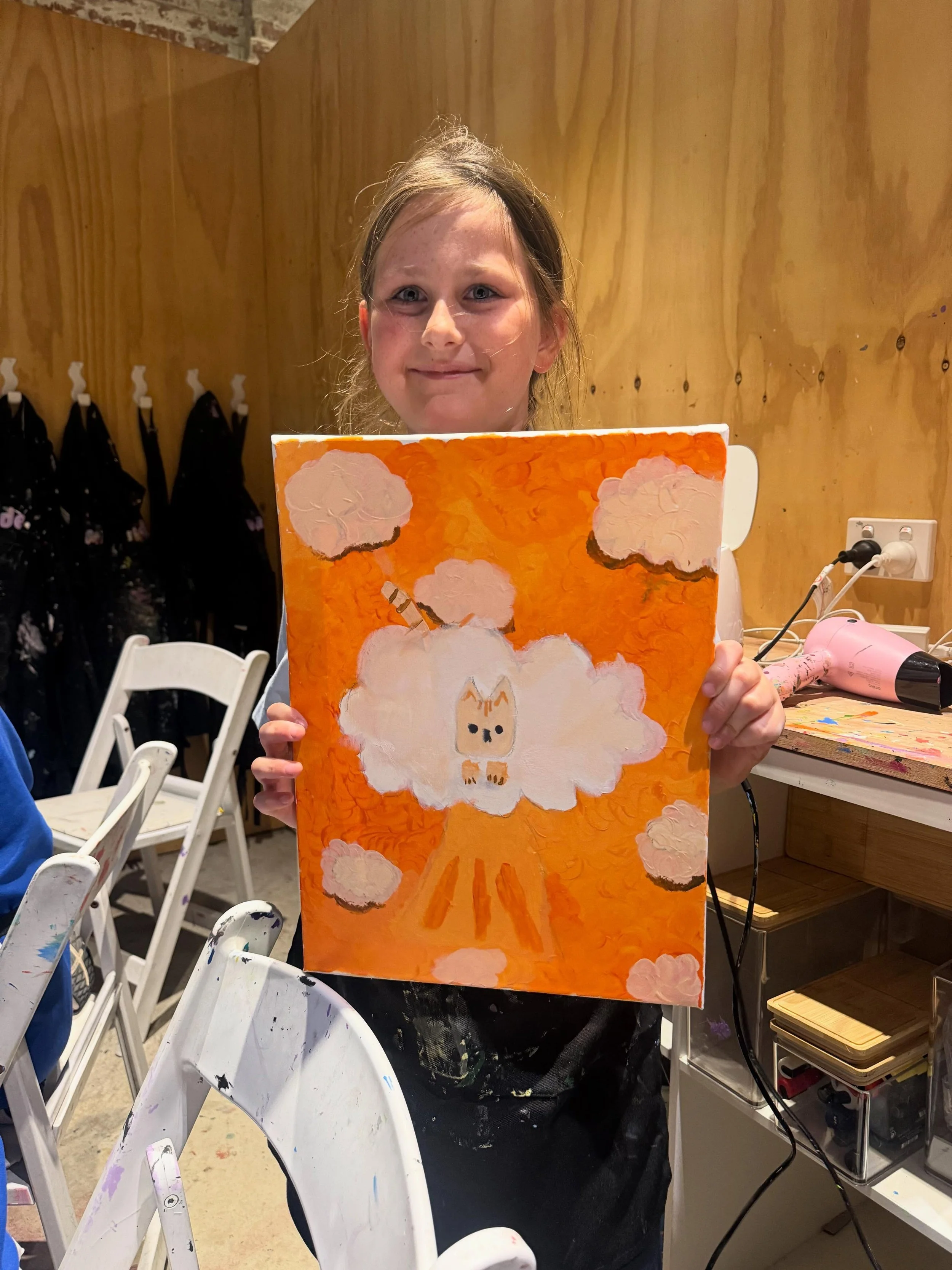 Check out these monochrome beauties! As part of our World of Colour class, we explored how we can create an artwork using only one colour. It really challenged us but we were able to think creatively about how we can use light &amp; dark to create de