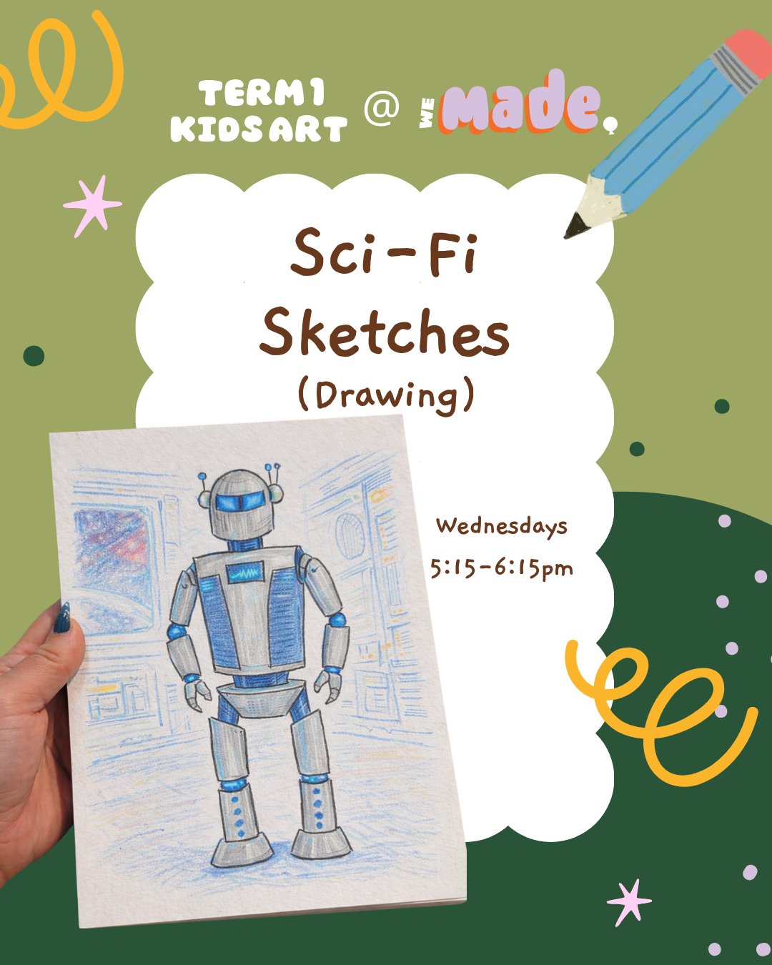 Sci-fi Sketches (Drawing) Wednesday 5:15–6:15pm