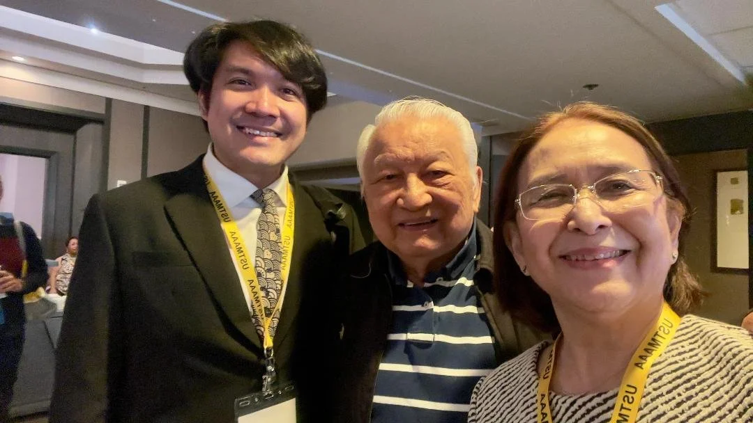 CME Guest Speaker on AI, Dr. Raymonde Uy with his Uncle Rolando Young, MD'71 and USTMAAA Pres. Marie Jo Han-Valera, MD'81