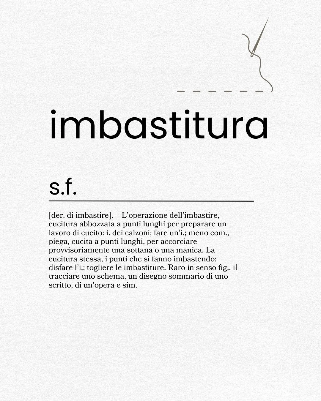 DIZIONARIO SARTORIALE - LETTERA I