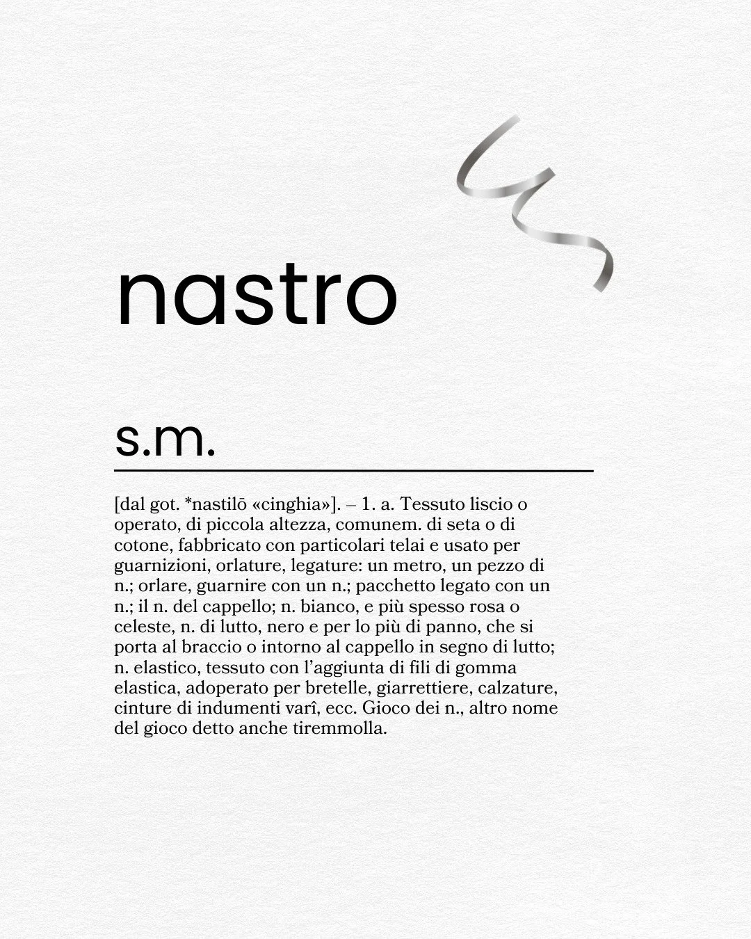DIZIONARIO SARTORIALE - LETTERA N