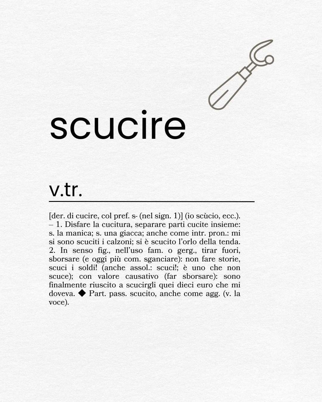 DIZIONARIO SARTORIALE - LETTERA S