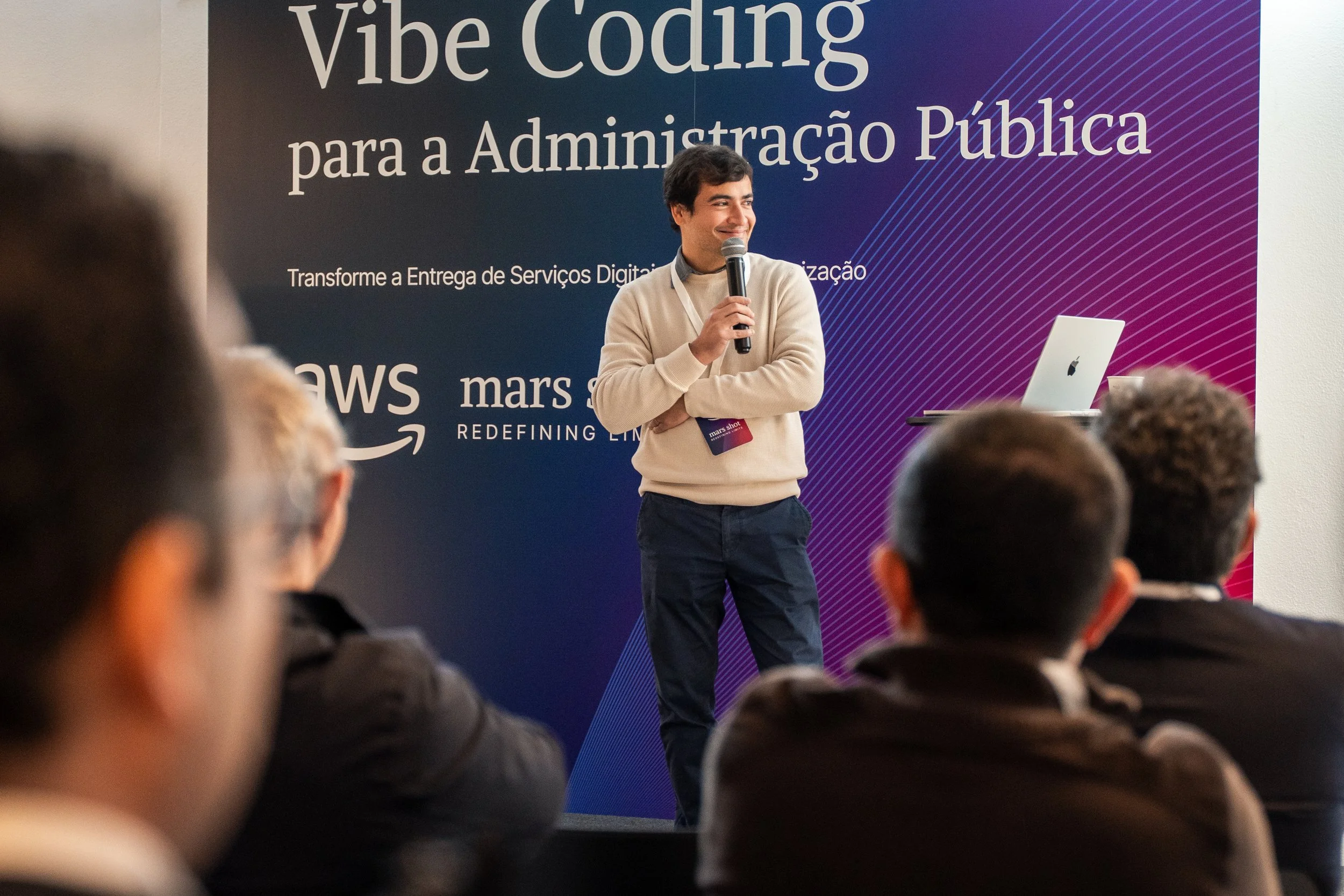 Speaker at a public sector technology conference in Lisbon, event video