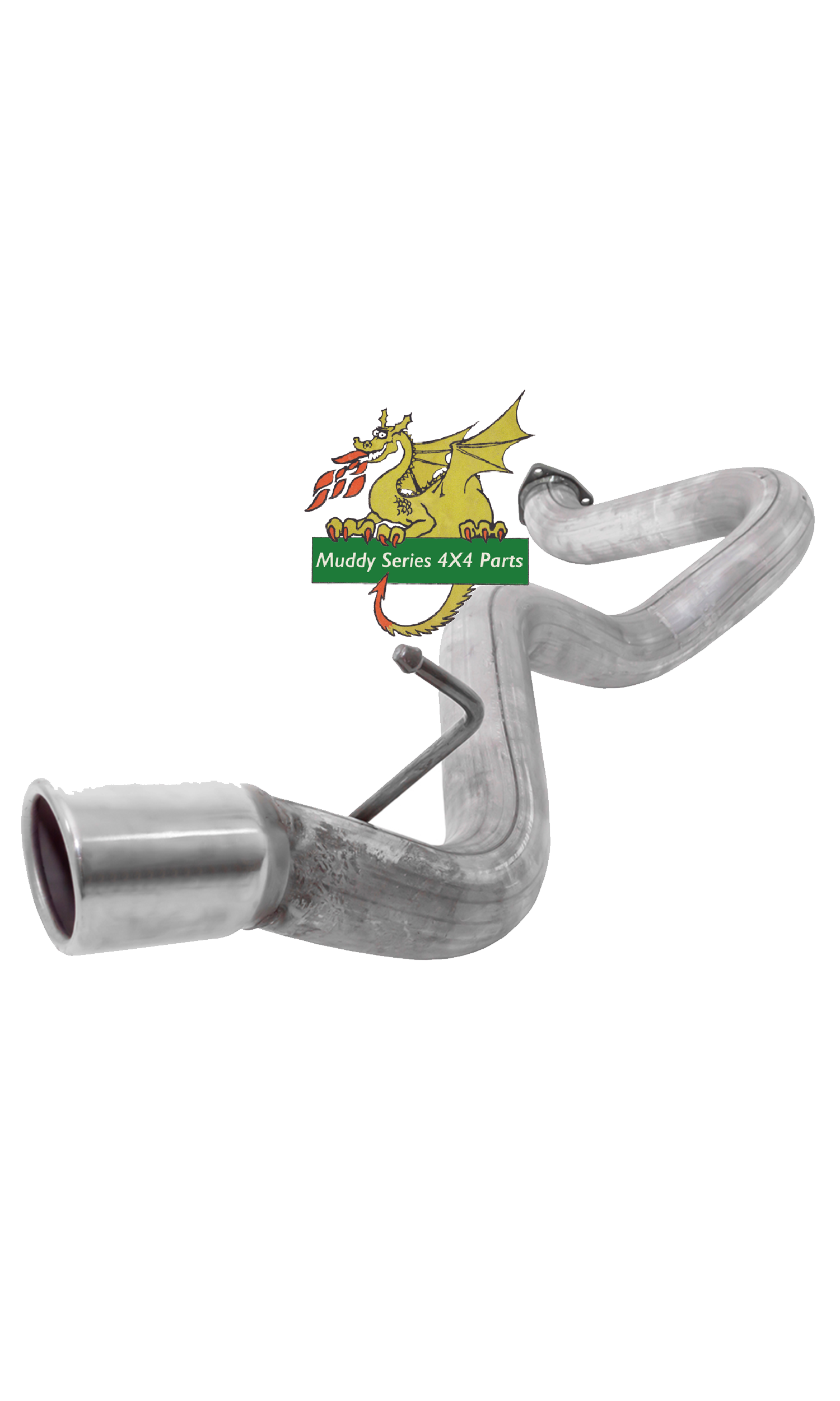 Britpart Land Rover Defender 90 3" Rear Stainless Exhaust Pipe DA1676 no silencer