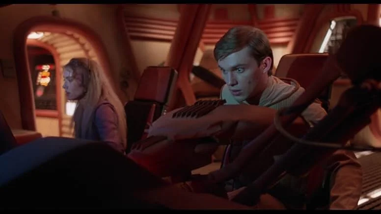 Richard Thomas and Darlanne Fluegel in Battle Beyond the Stars (1980)