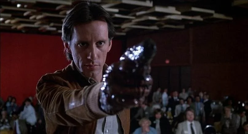James Woods in Videodrome (1983)