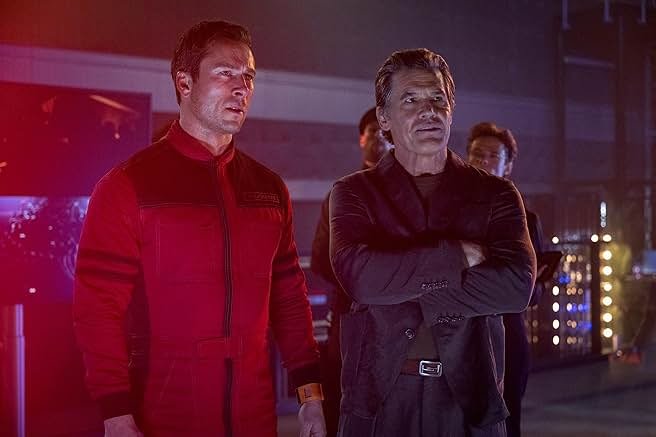 Josh Brolin and Glen Powell in Edgar Wright's The Running Man (2025)
