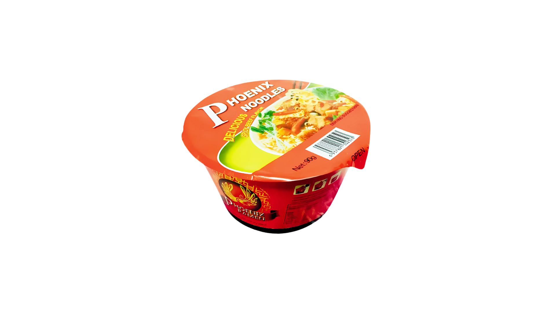 Phoenix Spicy Beef Bowl Noodles (90g x 24)