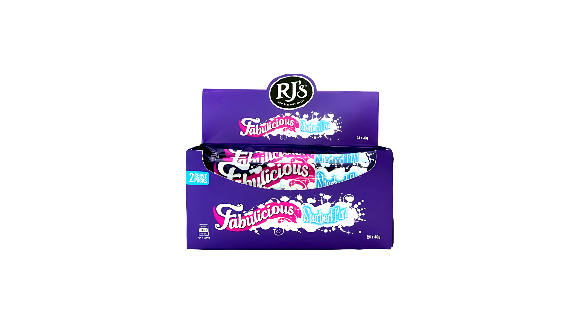 RJ's Raspberry Sherbet Fizz (40g x 24)