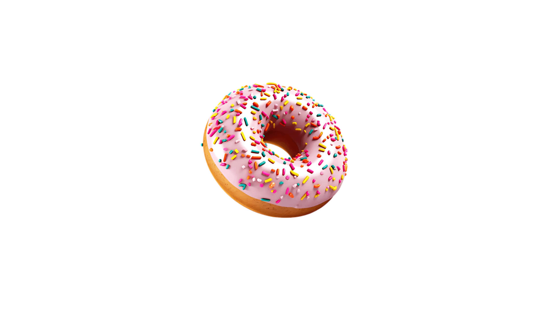 Round Pink Sprinkle Donut (Frozen & individually wrapped).