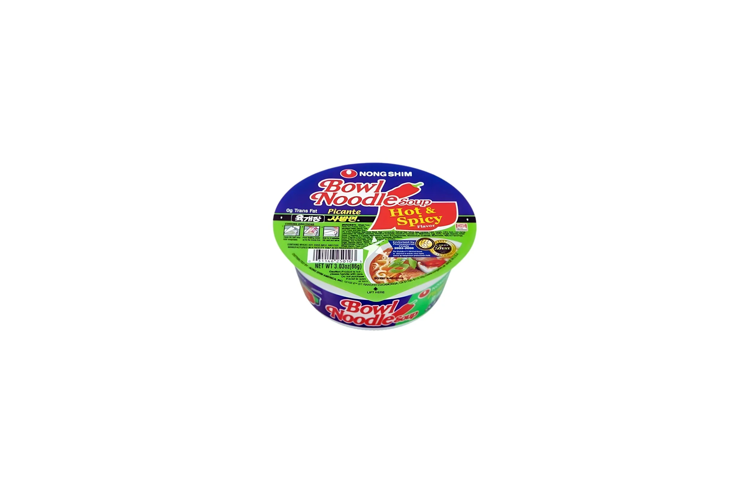 Nongshim Hot & Spicy Bowl Noodles (86g x 12)