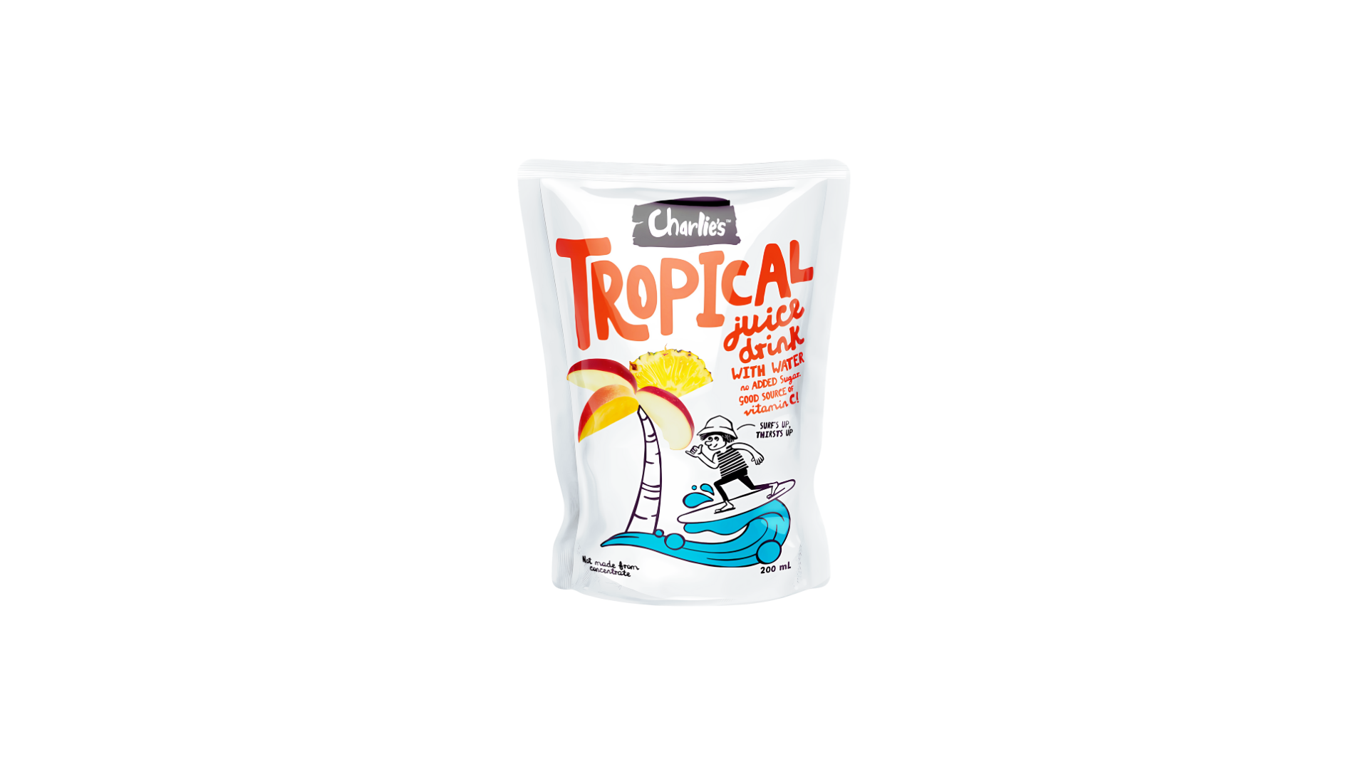 Charlie's Juice Pouch - Tropical (200ml x 10 pack)