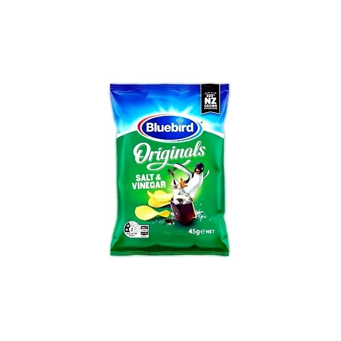 Bluebird Originals Salt & Vinegar Chips (45g x 24)