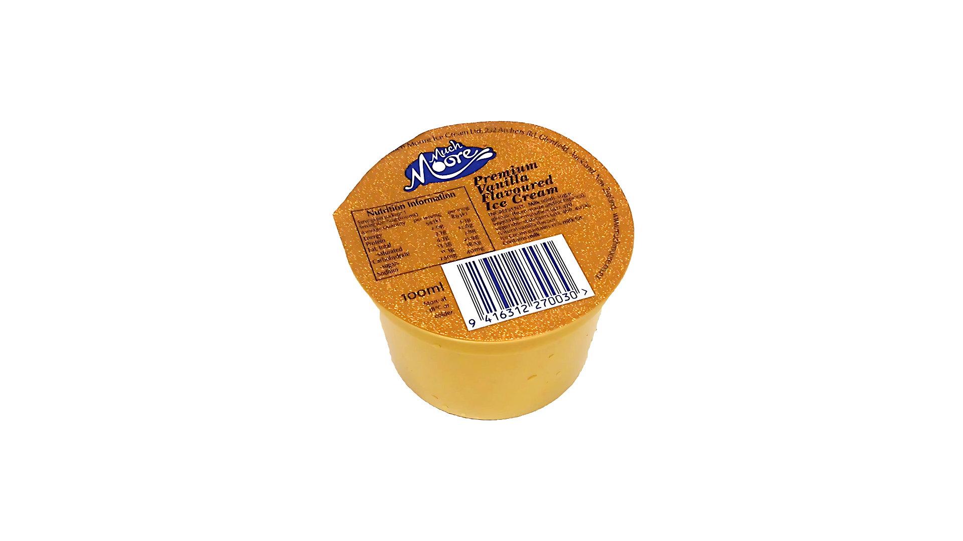 Much Moore Vanilla Ice Cream Tubs (60 x 100ml)