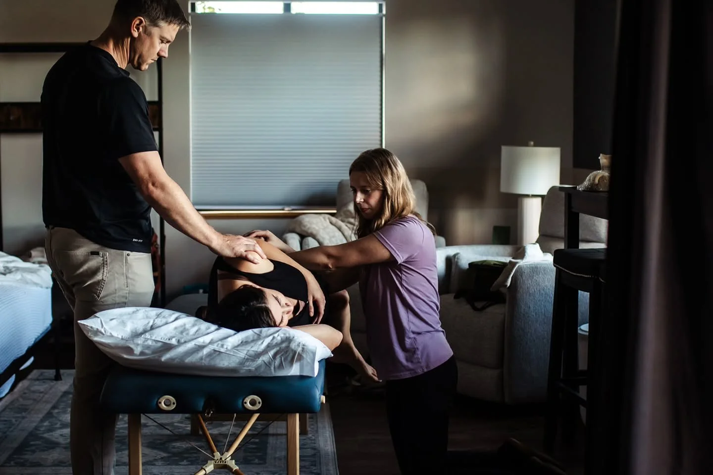 Each labor unfolds as its own story, and no two journeys are ever the same. In this sacred work, intuition is our compass. Every technique, every counterpressure, every touch is guided not by routine, but by the rhythm of the laboring woman and the w