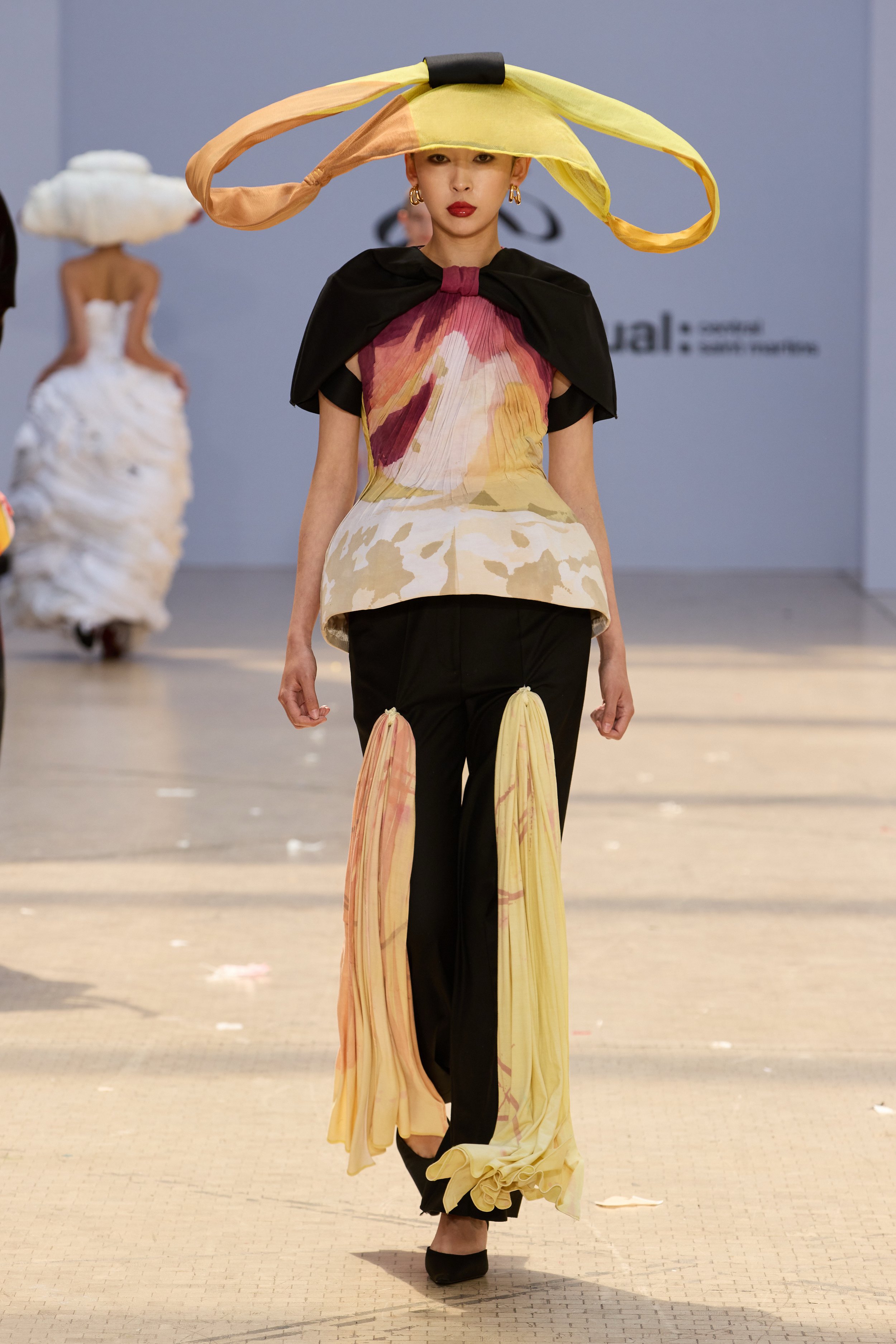 A collaboration with fashion designer Siyu Wang on her final fashion collection. Natural screenprint designs hand screenprinted by me. 