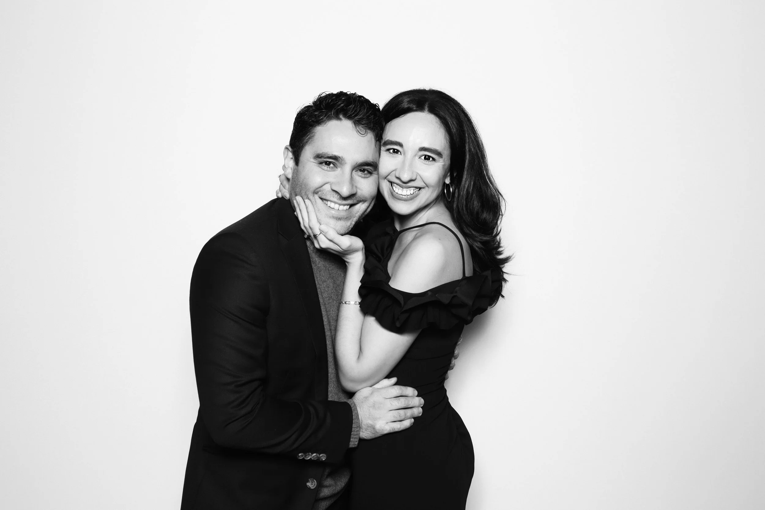 Black and white photo couple