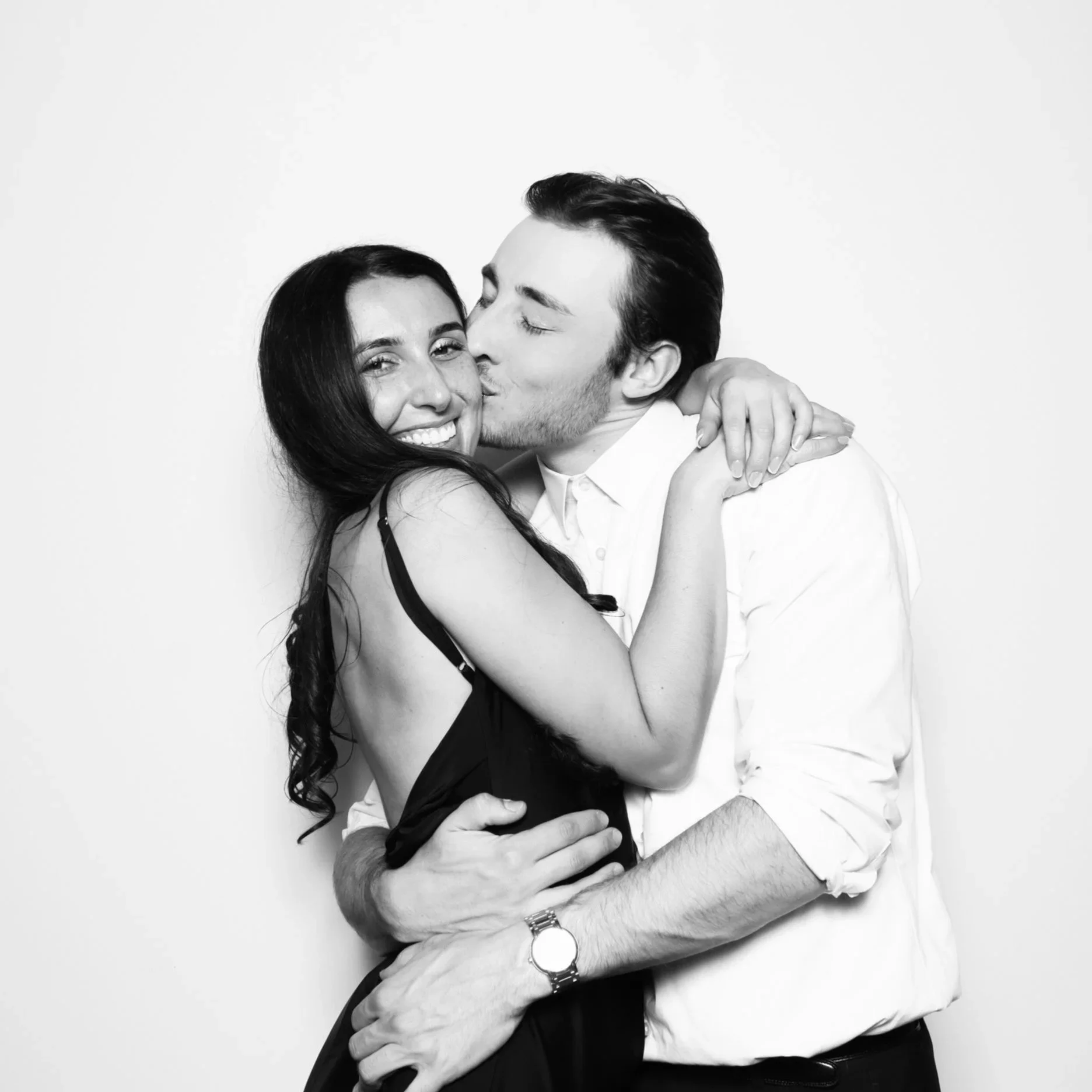 Black and white photo couple