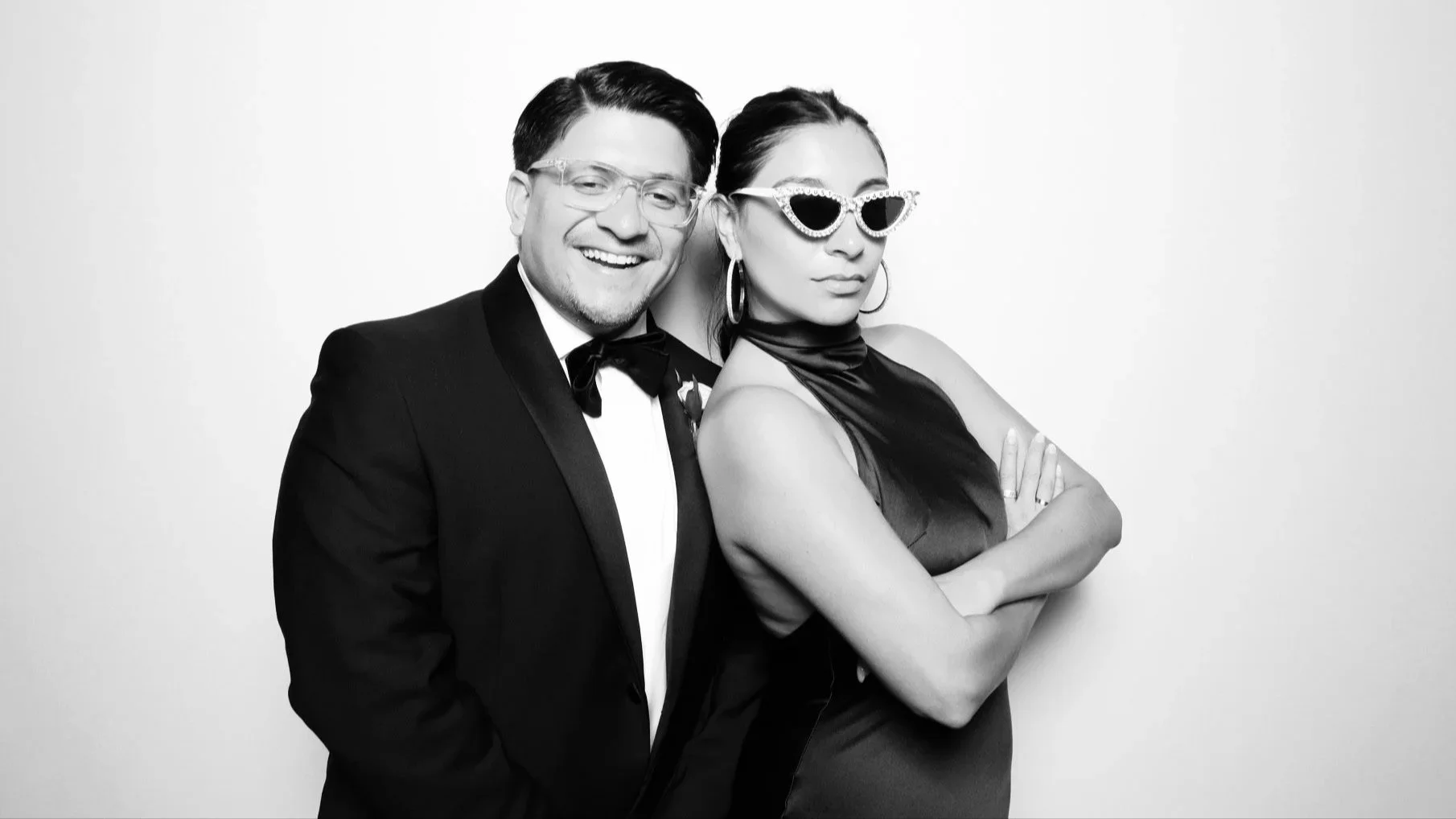 Black and white photo couple