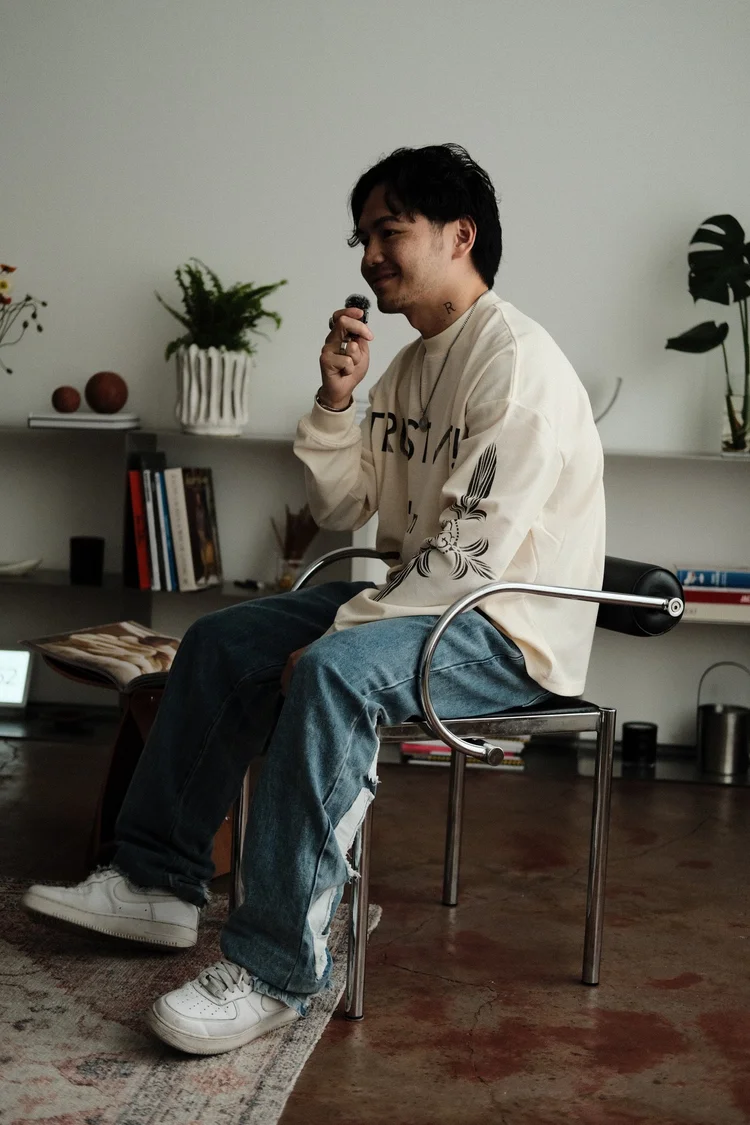 Creator on set