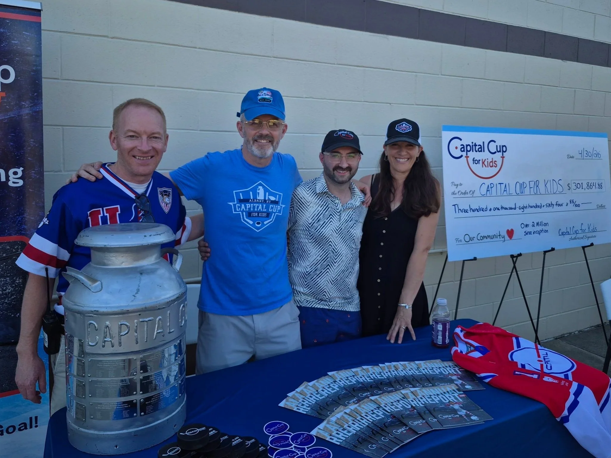 charity representation at baseball event